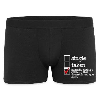 Mentally dating a celebrity (dark) - Men's Boxer Shorts - black - Front