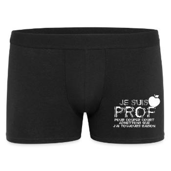 Un prof à toujours raison - Boxer Homme - noir - Devant