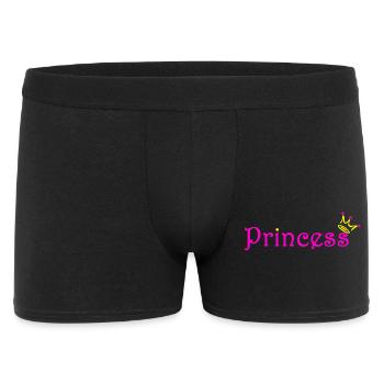 Prinzessin Glitzer Krone - Männer Boxer Shorts - Schwarz - Vorne