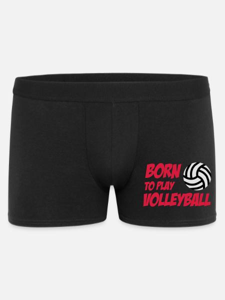 Born to play Volleyball - Männer Boxer Shorts - Schwarz