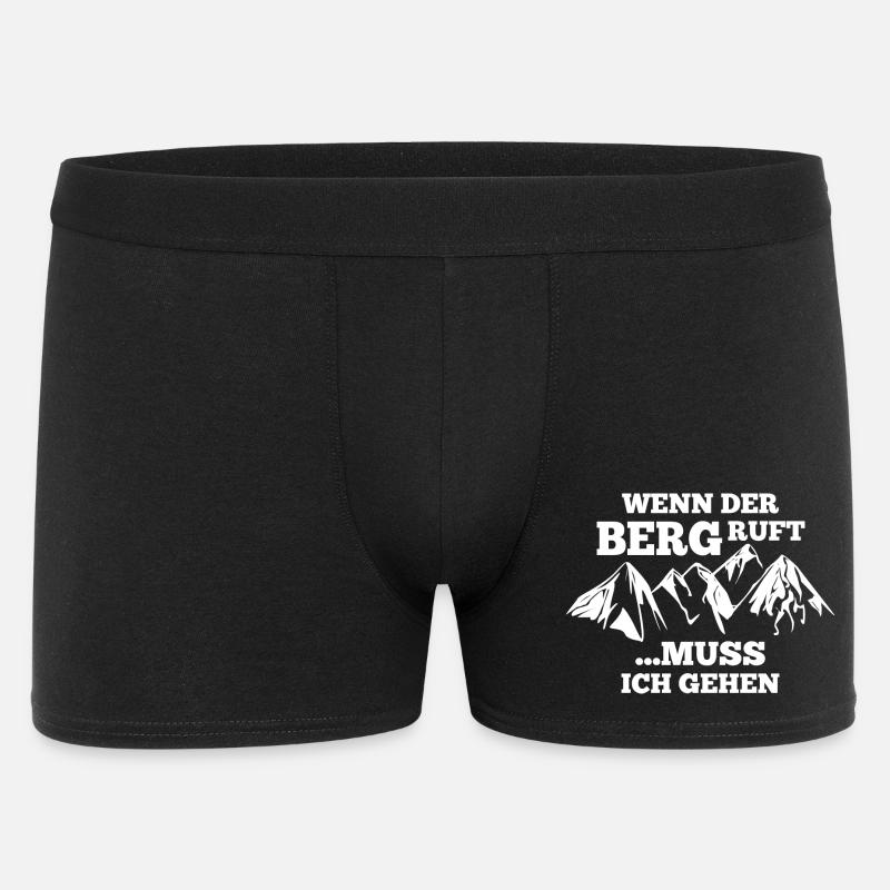 Wenn der Berg ruft... - Männer Boxer Shorts - Schwarz