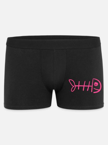Herringbone - Funny cat shirt - Men's Boxer Shorts - black