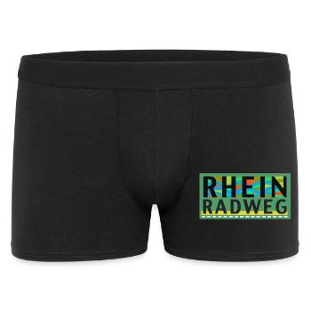 Rheinradweg - Männer Boxer Shorts - Schwarz - Vorne