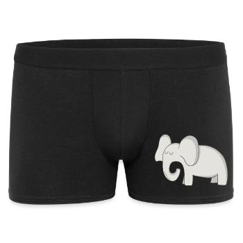 Elefant - Männer Boxer Shorts - Schwarz - Vorne