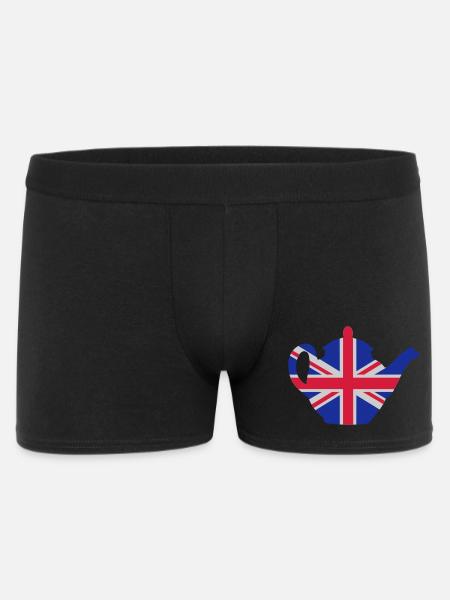 British teapot 3clr - Männer Boxer Shorts - Schwarz