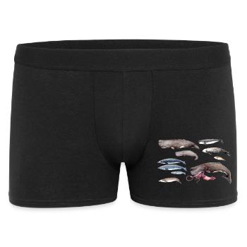 Sperm whales and beaked whales - Sperm whales & Beaked whales - Men's Boxer Shorts - black - Front