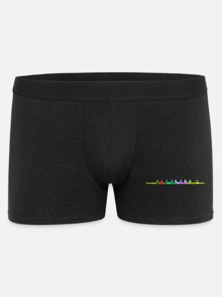 Buntes achter Ruderboot - Männer Boxer Shorts - Schwarz