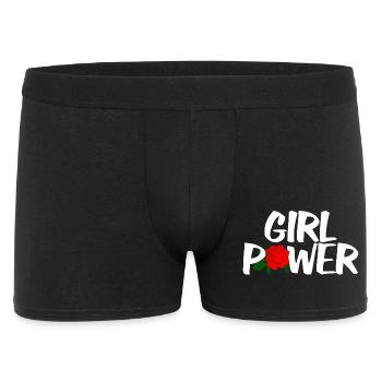 Girl Power Rose Typography - Men's Boxer Shorts - black - Front