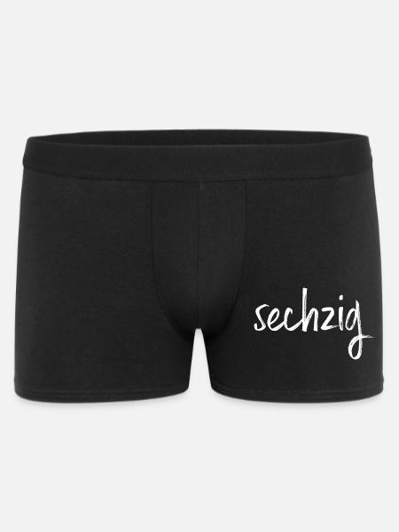 60 sechzig 60. Geburtstag Geschenk - Männer Boxer Shorts - Schwarz