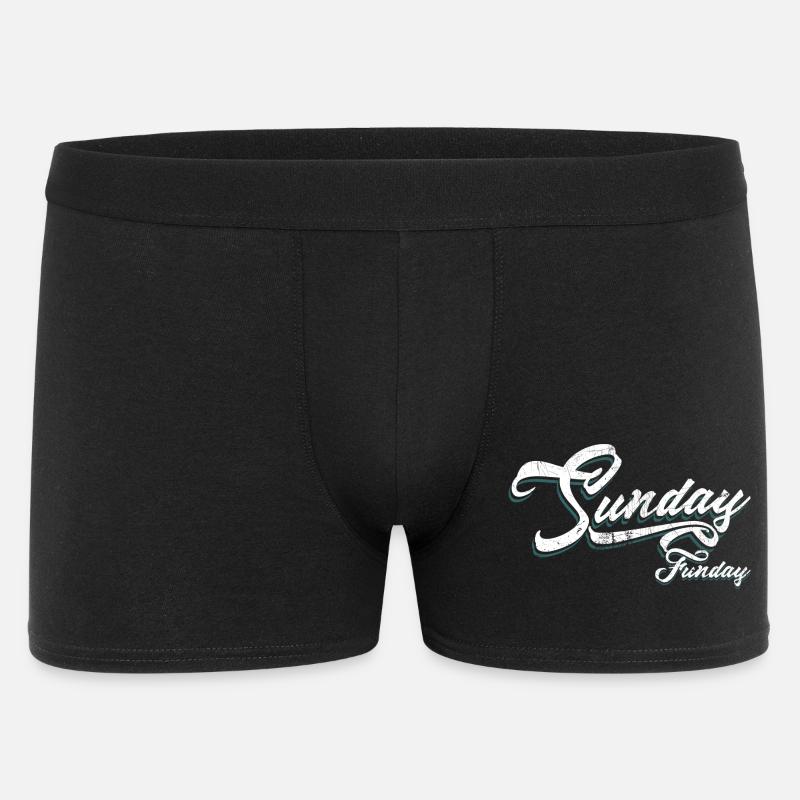 Sunday Funday Script Neon - Men's Boxer Shorts - black