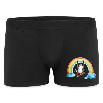 Unicorn swing rainbow - Men's Boxer Shorts - black - Front