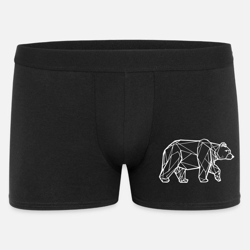 BEAR / N white - Men's Boxer Shorts - black