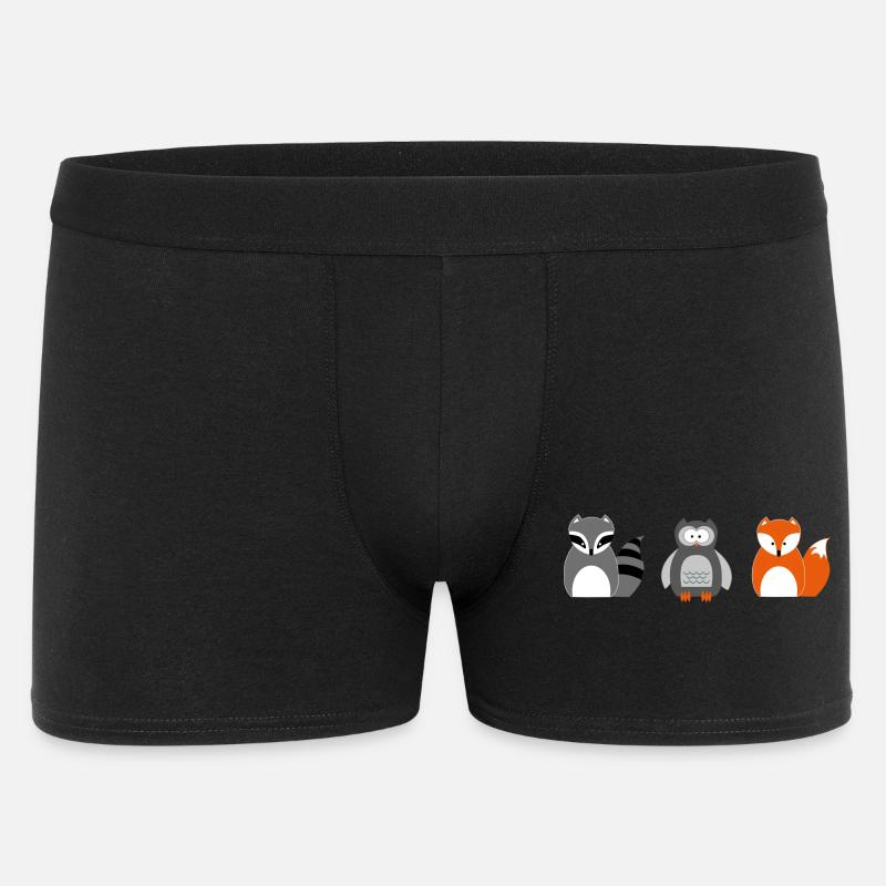 raccoon - Männer Boxer Shorts - Schwarz