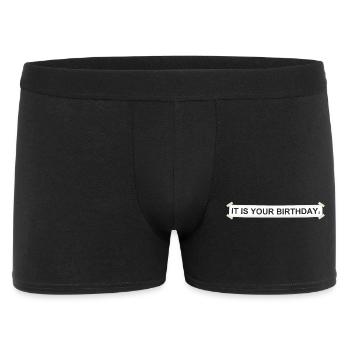 Du hast Geburtstag. - Männer Boxer Shorts - Schwarz - Vorne