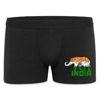 Inde Éléphant / Drapeau Cadeau De Couleur Nationale - Boxer Homme - noir - Devant