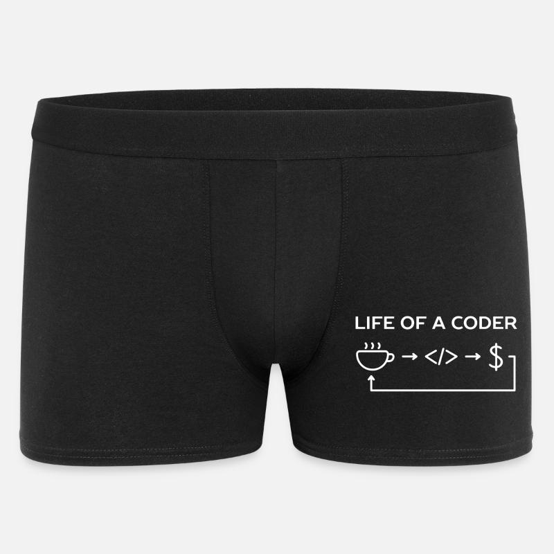 Programmierer-Leben eines Codier-Hemdes - Männer Boxer Shorts - Schwarz