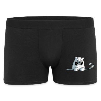 Cool Polar Bear With Hockey Stick I Hockey - Men's Boxer Shorts - black - Front