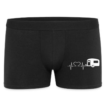 Caravan Camping Heartline Heartline Like white - Men's Boxer Shorts - black - Front