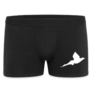 "Fasan" T-Shirt anpassbar mit Ihrem Text - Männer Boxer Shorts - Schwarz - Vorne