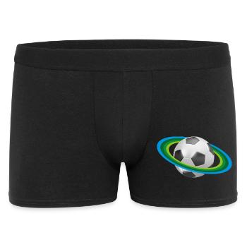Fußball Ringe, Soccer, - Männer Boxer Shorts - Schwarz - Vorne