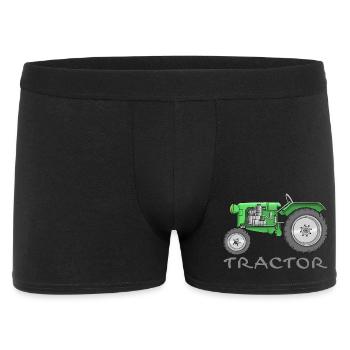 cooler Traktor - tractor comic - Männer Boxer Shorts - Schwarz - Vorne