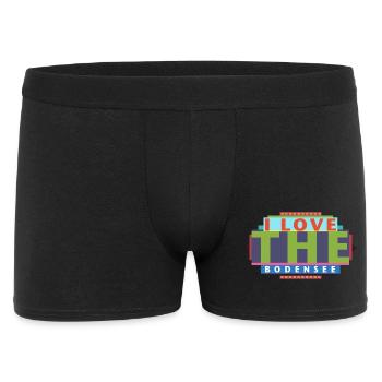 I Love The Bodensee - Männer Boxer Shorts - Schwarz - Vorne