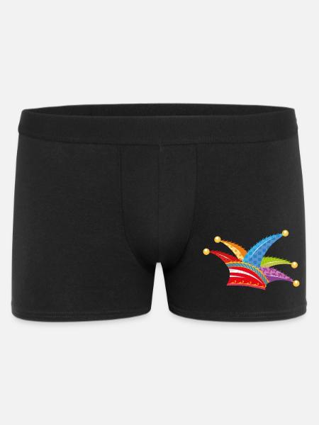 knallbunte Narrenkappe - Männer Boxer Shorts - Schwarz