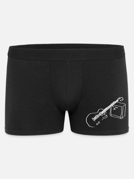 Guitare électrique blanche - Boxer Homme - noir