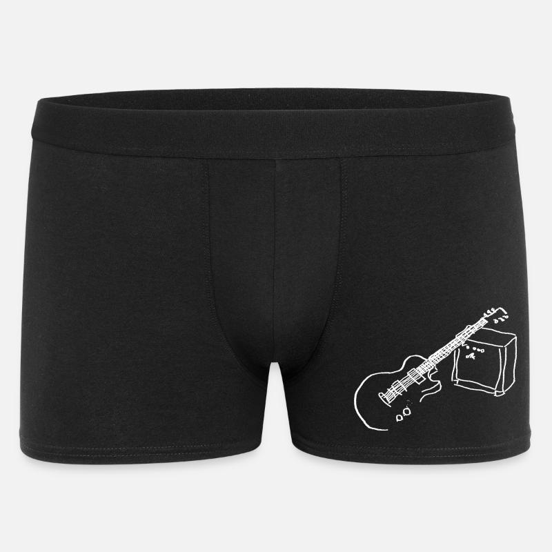 E Gitarre weiss - Männer Boxer Shorts - Schwarz