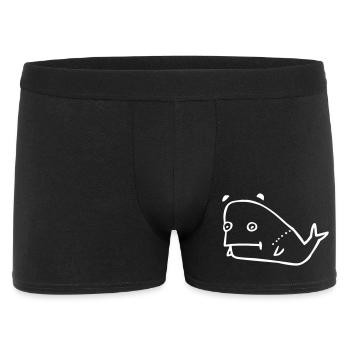 Caricature de baleine - Boxer Homme - noir - Devant