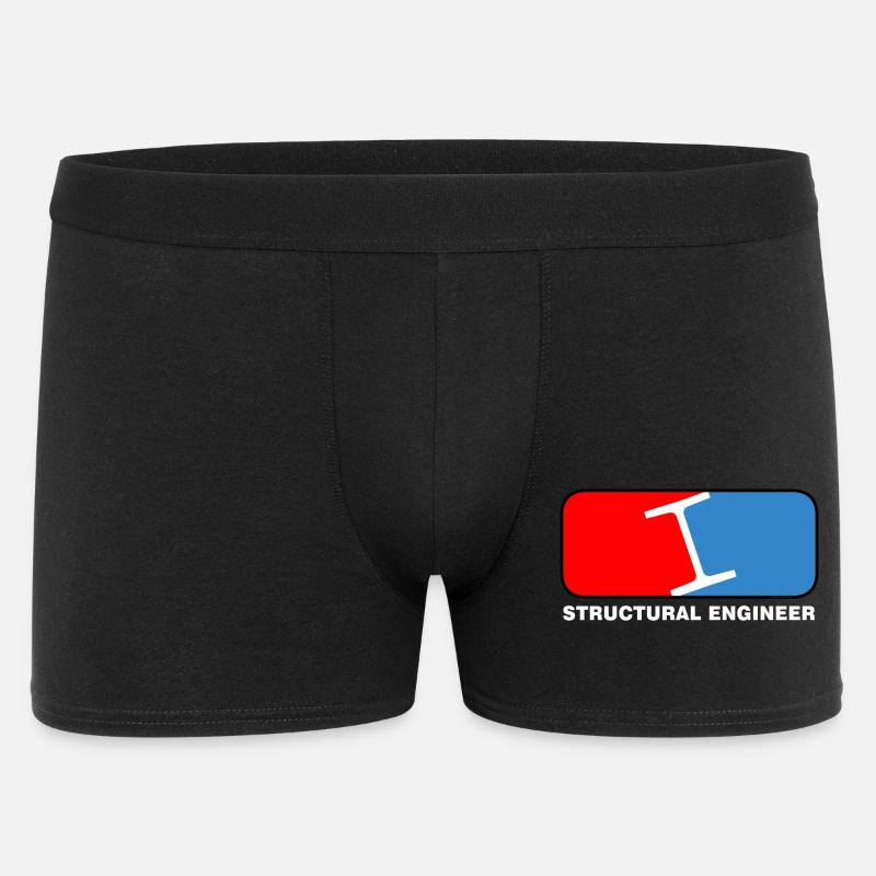 Structural Engineer League White Text - Men's Boxer Shorts - black