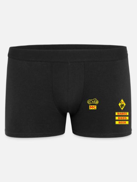 Vintage Motorcycle Club Logo Design - Männer Boxer Shorts - Schwarz