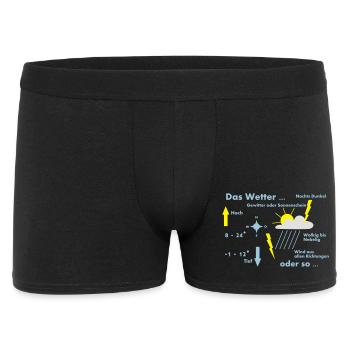 wetter wetterkarte europa - Männer Boxer Shorts - Schwarz - Vorne