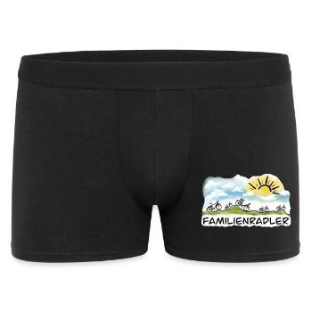 Familienradler Sonnenaufgang Design - Männer Boxer Shorts - Schwarz - Vorne