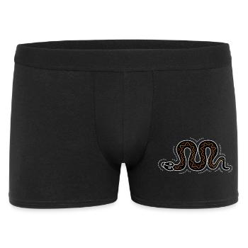 snake - Männer Boxer Shorts - Schwarz - Vorne