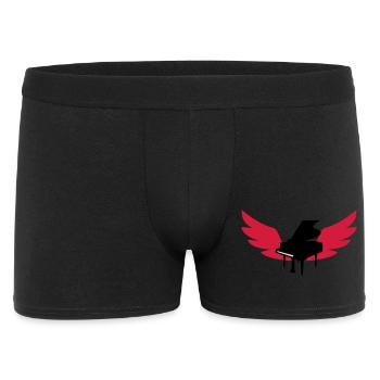 Piano / Klavier - Männer Boxer Shorts - Schwarz - Vorne