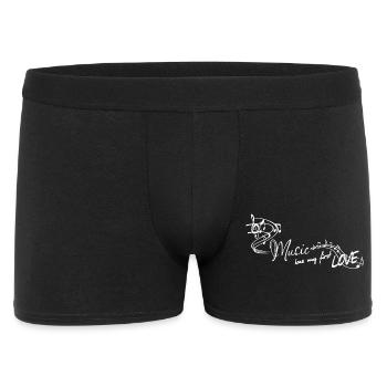 Music was my first love melody Schlager music - Men's Boxer Shorts - black - Front