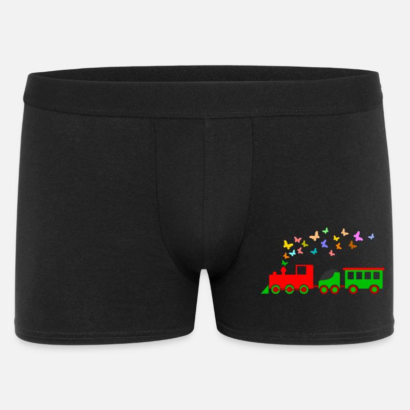 lokomotive eisenbahn kind - Männer Boxer Shorts - Schwarz