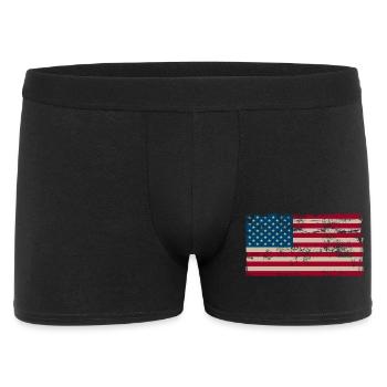 Distressed American Flag Vintage - Men's Boxer Shorts - black - Front