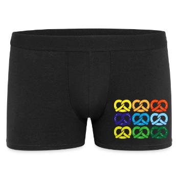 brezel salzbrezel - Männer Boxer Shorts - Schwarz - Vorne