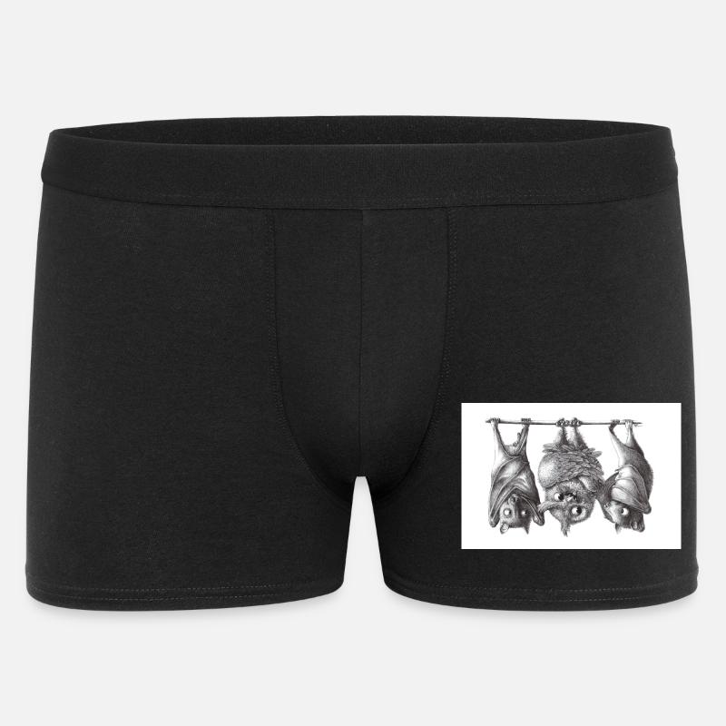 Chouette et chauve-souris vampire - Boxer Homme - noir