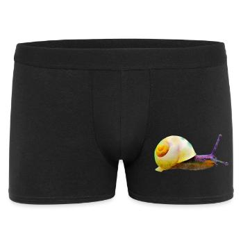 schnecke tier natur - Männer Boxer Shorts - Schwarz - Vorne