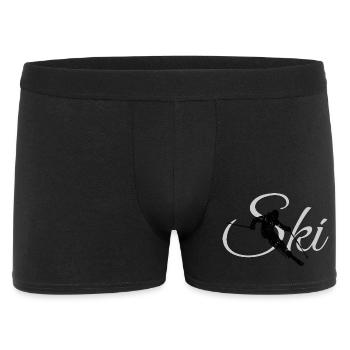 Ski (Vintage Schwarz/Grau) Skifahren, Skifahrer - Männer Boxer Shorts - Schwarz - Vorne