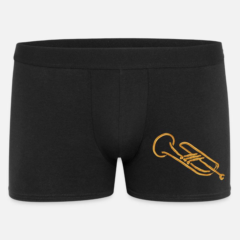 trompete musiker - Männer Boxer Shorts - Schwarz