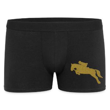 Gold Reiten - Männer Boxer Shorts - Schwarz - Vorne