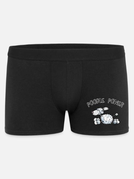 Poodle Power - Männer Boxer Shorts - Schwarz