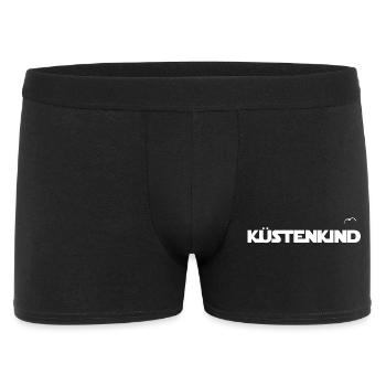 Küstenkind mit Möwe - Männer Boxer Shorts - Schwarz - Vorne
