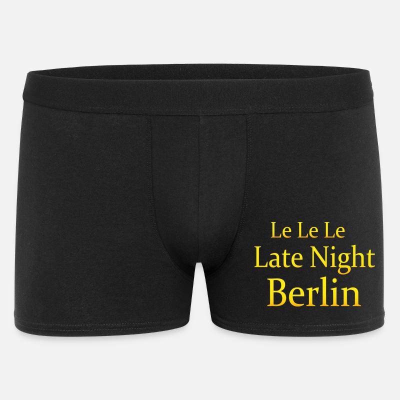 Le Le Le Late Night Berlin - Männer Boxer Shorts - Schwarz
