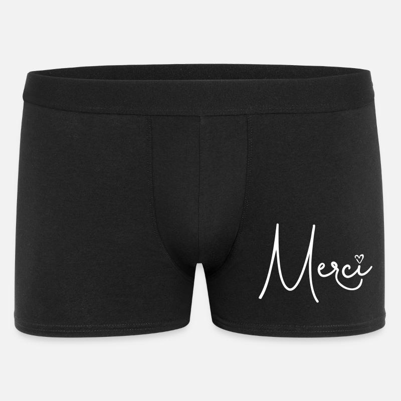Merci - Männer Boxer Shorts - Schwarz