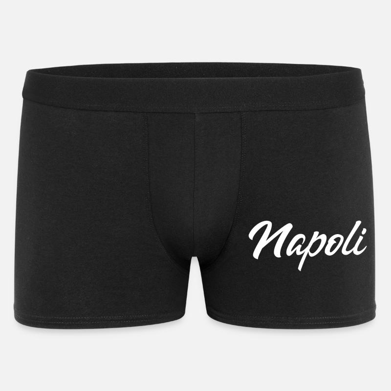 Lettrage Napoli Script - Boxer Homme - noir